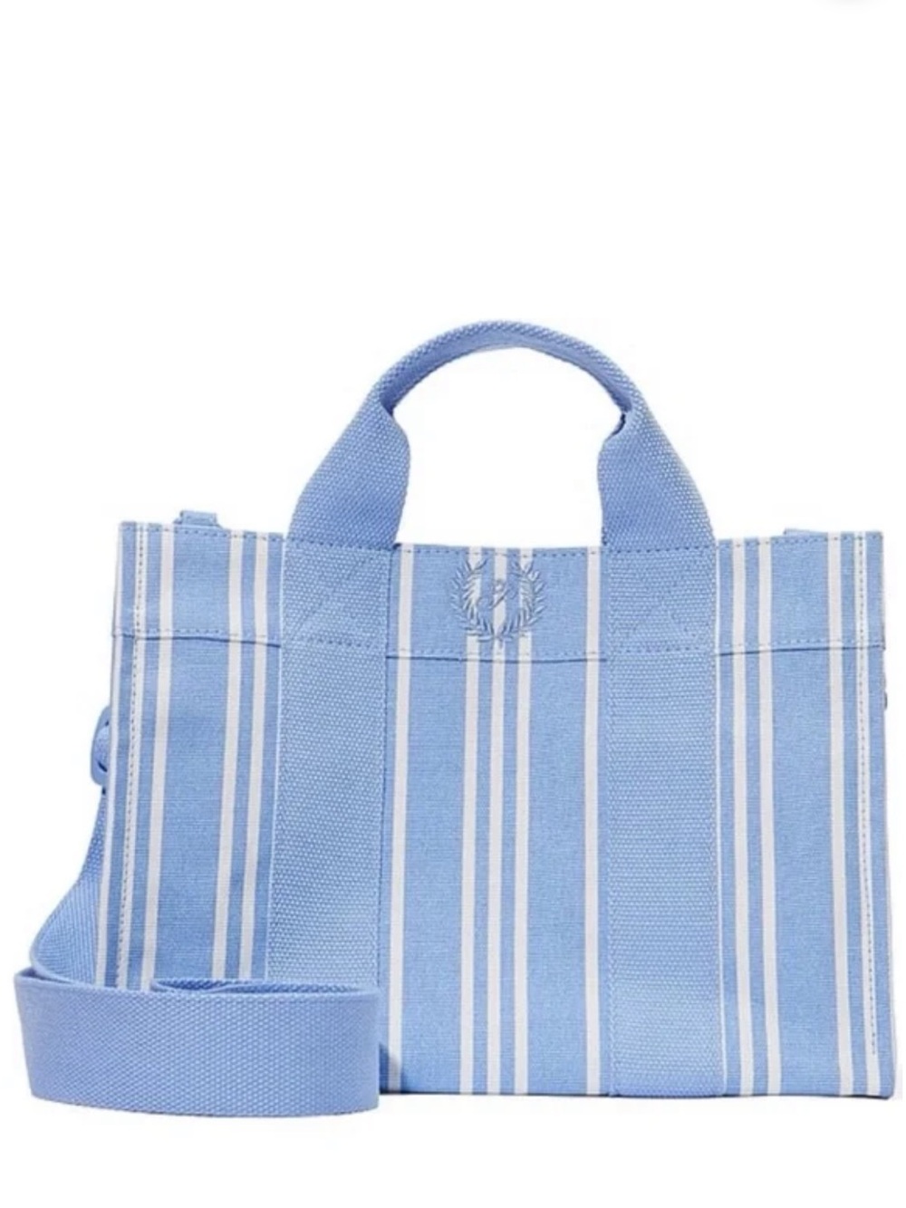 Victoria’s Secret Discontinued Blue Striped Canvas Mini Tote